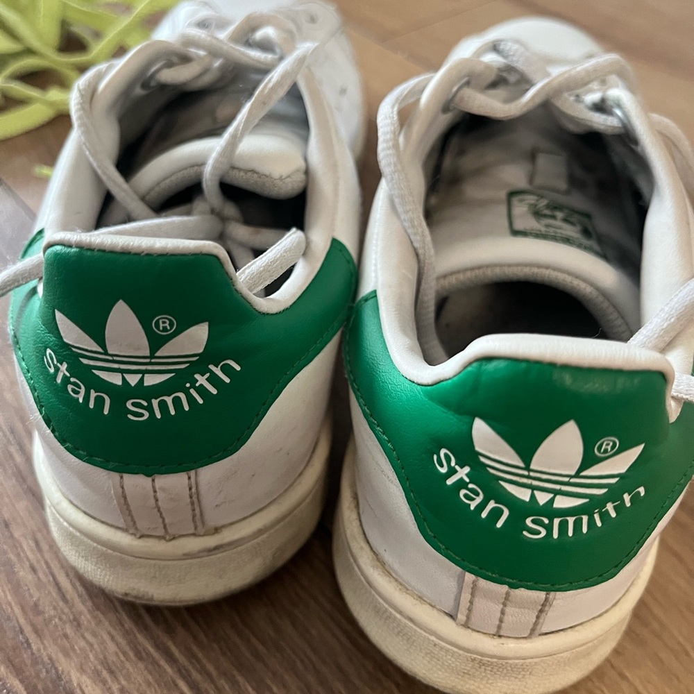 Adidas White Green Stan Smith Sneakers - Picture 6 of 12